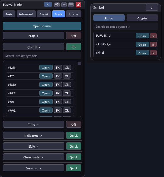 Tools: context without clutter